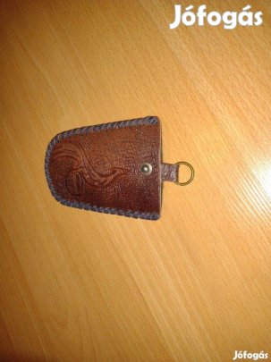 Retro bőr kulcstartó
