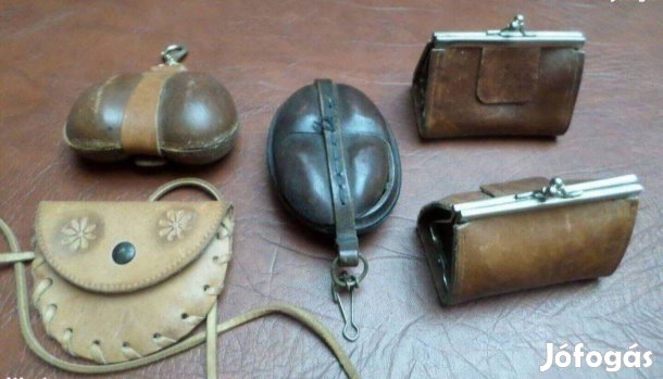 Retro bőr pénztárca kulcstartó gyűjtemény