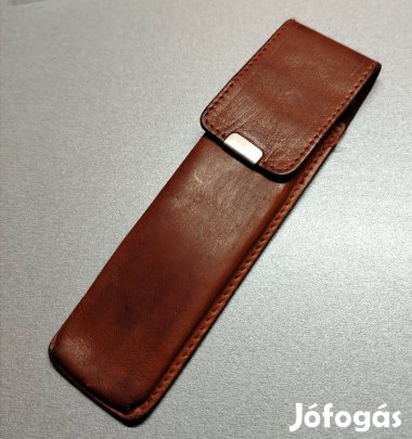 Retró bőr tolltartó. írószer tartó.. 
