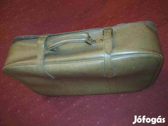 Retró bőrönd, barna koffer