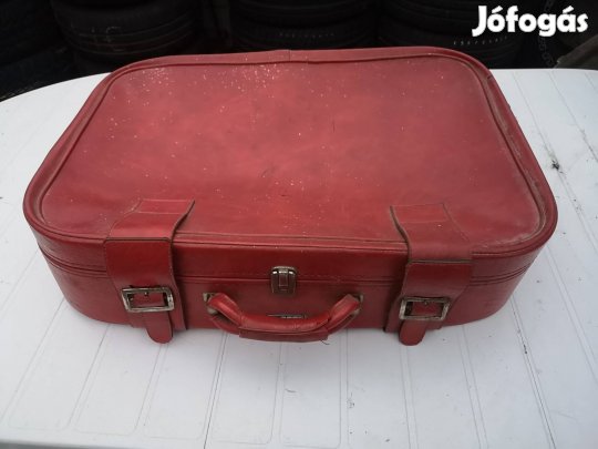 Retró bőrönd veterán tetőcsomagtartóra
