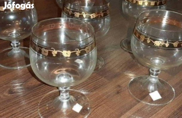 Retro boros pohár készlet