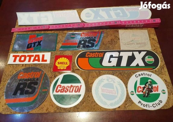 Retro castrol shell total matricák együtt levonó trafikárú szocreál la