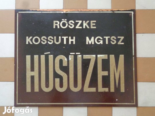 Retró cégtábla eladó