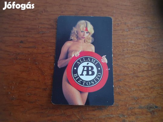 Retro csajos kártyanaptár Állami biztositó 1984