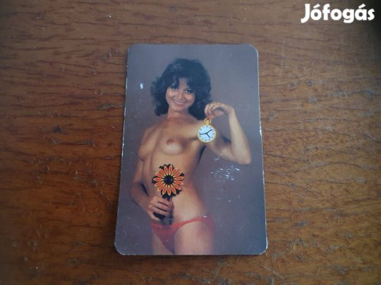 Retro csajos kártyanaptár Finommechanikai Szövetkezet 1984