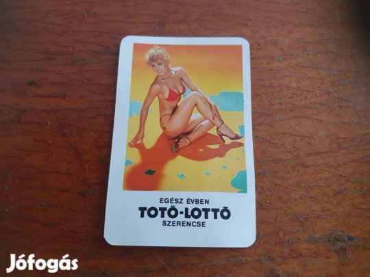 Retro csajos kártyanaptár Sportfogadás és Lottó 1982