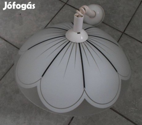 Retro csillár, mennyezeti függeszték, lámpa üveg búrával 3