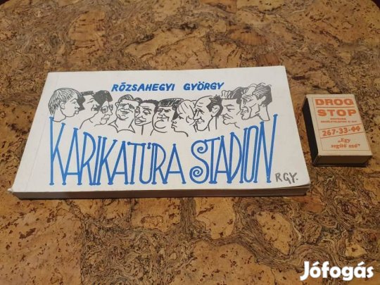 Retro dedikált Rózsahegyi György - karikatúra stadion 1983 foci olimpi