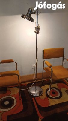 Retró design karosszék krómozott székpár