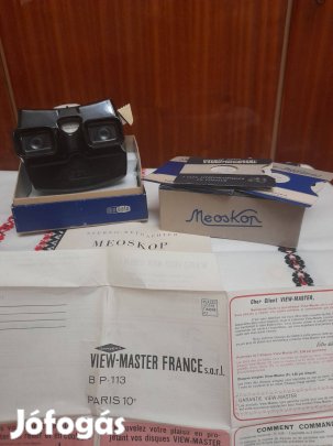 Retro diakocka néző Meoskop márkájú ,diakockákkal