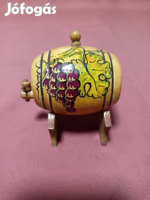 Retro dísz fa hordó tartóval eladó !