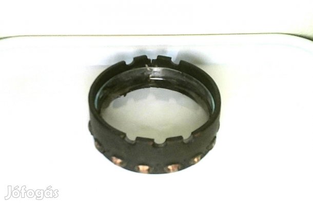 Retro dísztárgy, valódi bőr bevonatú üveg hamutál hamutartó