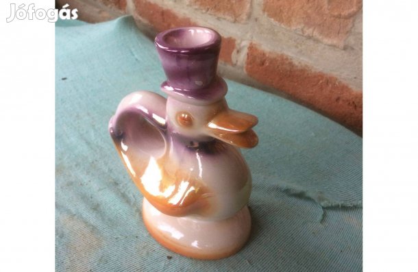 Retró éjjeli lámpa tartó porcelán kacsa 5000 ft/ db:Lenti
