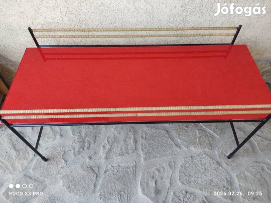 Retro eredeti festett üveges virágtartó 