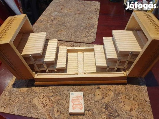 Retro fa cigarettatartó kínáló szocreál kádár dohány dekoráció