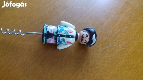 Retro fa dugóhúzó kézi festés és faragás új állapot