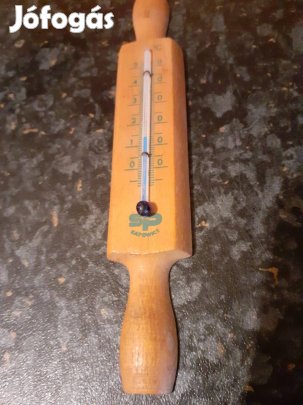 Retro fa fali hőmérő hibátlan