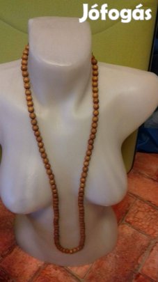 Retro fa golyós női hosszú nyaklánc