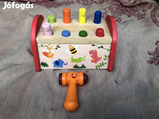 Retró fa játék , ügyességi kalapácsos játék 1500 Ft 