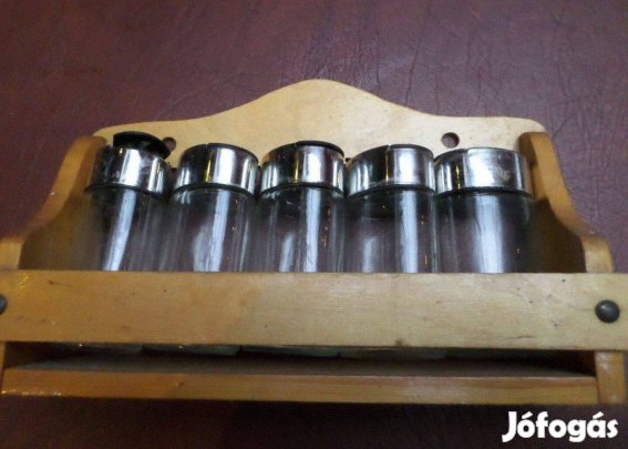 Retro fa polc fűszertartó