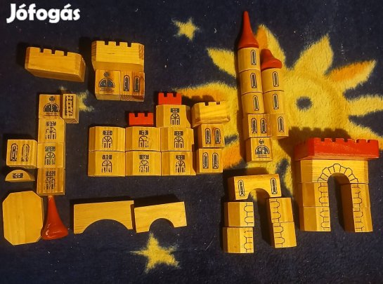 Retro fa várépítő játék 