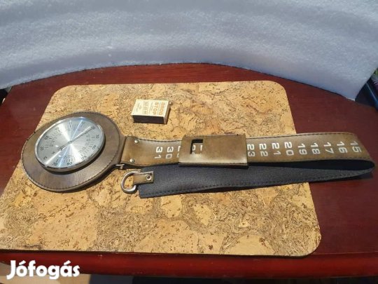 Retro fali húzkodós naptáros hőmérő szocreál kádár dekoráció