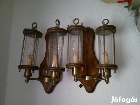 Retro fali lámpa réz