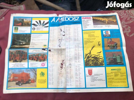 Retró falinaptár ,A medizz 1989 naptár sérült 1000 Ft