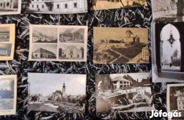 Retro fekete-fehér képeslapok egy tételben