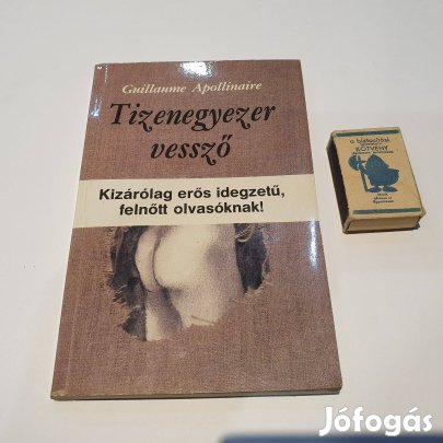 Retro felnőtt könyv Guillaume Apollinaire tizenegyezer vessző emertele