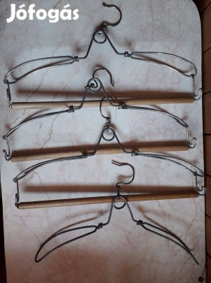 Retro fém fogasok - vállfa, 4 db