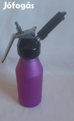 Retró fém habtejszín szifon