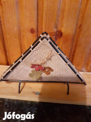 Retro fémkeretes szalvéta tartó hibátlan