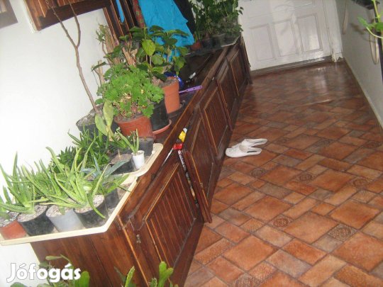 Retro fenyőfa hosszú komód 300x60cm 50 mély