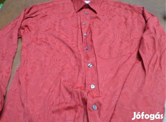Retro férfi piros ing Új