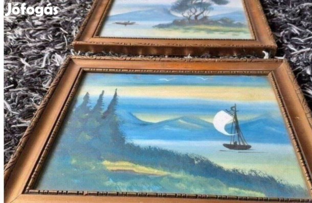 Retro festmény párban