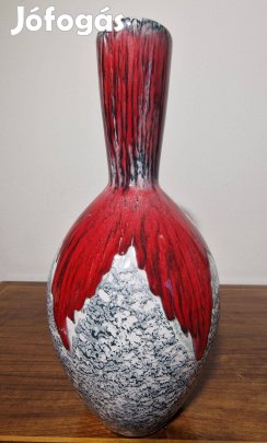Retró folyatott mázas váza