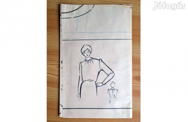 Retro francia szabásminta - blouse en fin jersey - finom jersey blúz