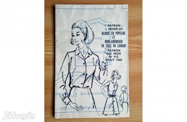 Retro francia szabásminta - blouse et robe-chemisier - blúz és ingruha