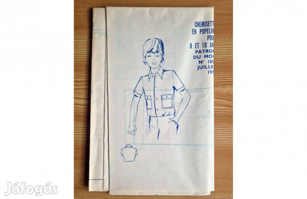 Retro francia szabásminta - chamisette en popeline - puplin ingecske