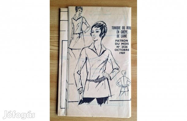 Retro francia szabásminta - tunique robe - tunika és szoknya