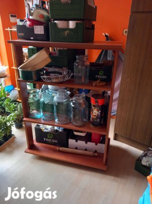 Retro gurulós nagy polc 160x90 és 55cm mély