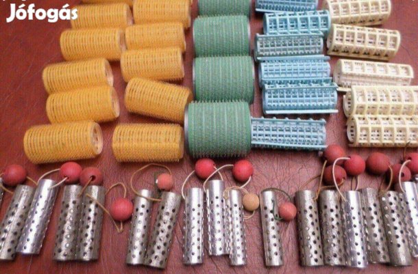 Retro hajcsavaró gyűjtemény fém műanyag