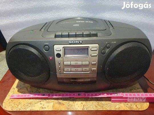 Retro halálmenő Sony CFD-370 kazettás CD-s sétálómagnó szép állapotban