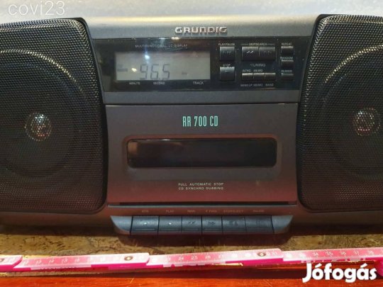 Retro halálmenő grundig RR700CD kazettás CD-s sétálómagnó boombox szoc
