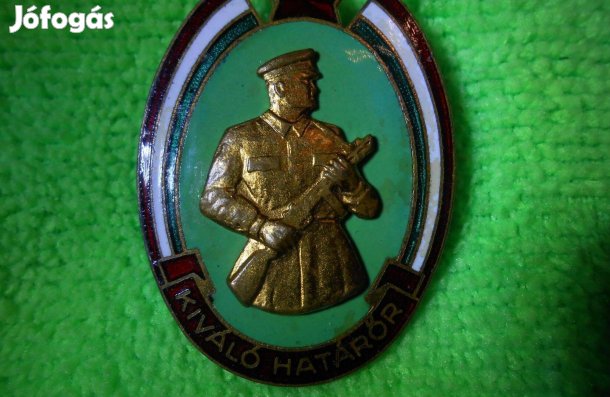 Retro határőr jelvény, gyűjtői darab