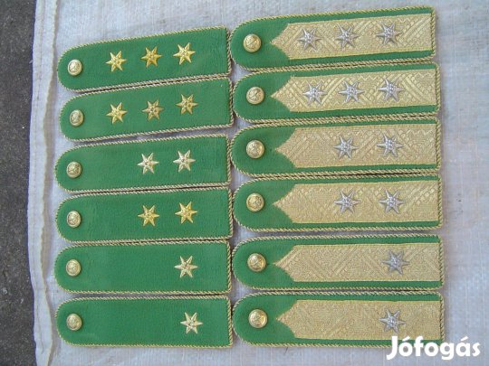 Retró határőr tiszti vállapok