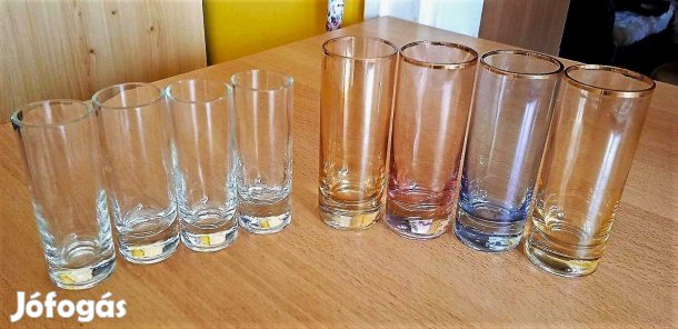 Retro henger formájú 2 X 4 db. pohár 2 méretben