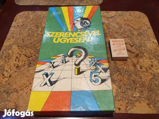 Retro hiánytalan szerencsével ügyesen családi stratégiai társasjáték s